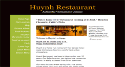 Desktop Screenshot of huynhrestauranthouston.com
