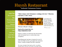 Tablet Screenshot of huynhrestauranthouston.com